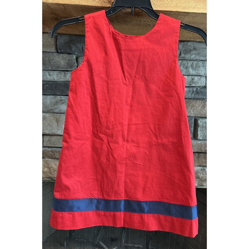 Girls EDGEHILL COLLECTION Red & Blue A Line Dress Size 6 *B2